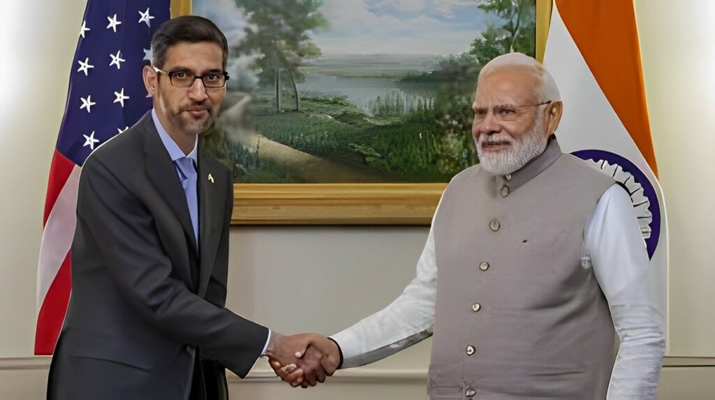 Narendra Modi meets Sundar Pichai