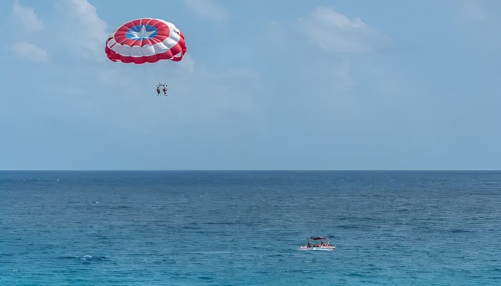 Water adventures in India-Parasailing